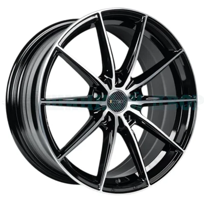 5*112 18" Et30 8J INCH FA8533 66.6 Gloss Black Machined Face